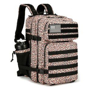 45L Tactical Backpack with Bottle Holder Waterproof Multi Compartment for Hiking